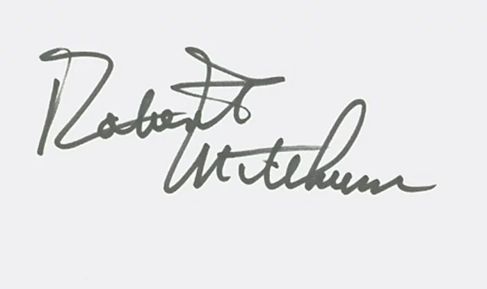 Robert Mitchum autograph