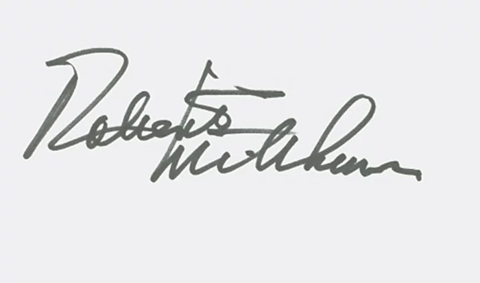 Robert Mitchum autograph