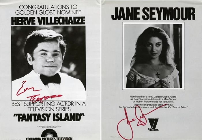 Herve Villechaize autograph