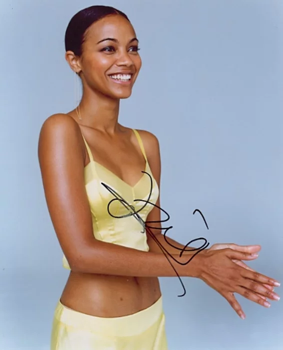 Zoe Saldana autograph