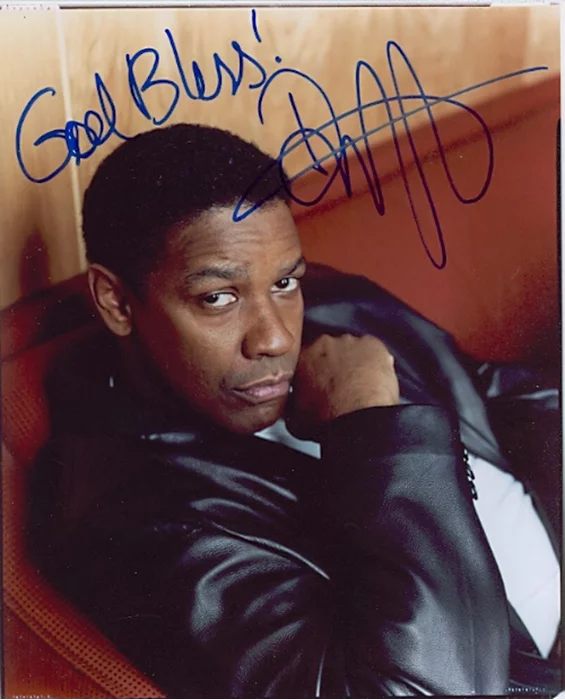 Denzel Washington autograph