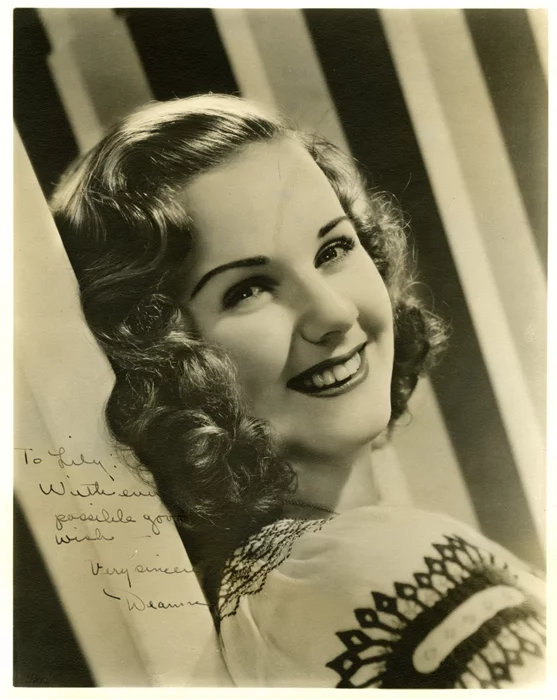 Deanna Durbin autograph