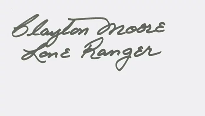 Clayton Moore autograph