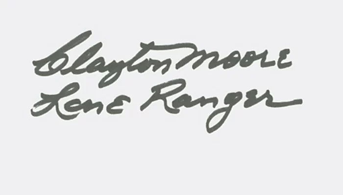 Clayton Moore autograph