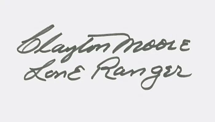 Clayton Moore autograph