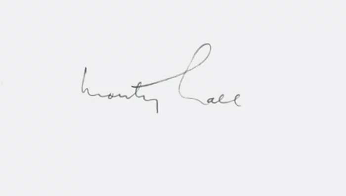 Monty Hall autograph