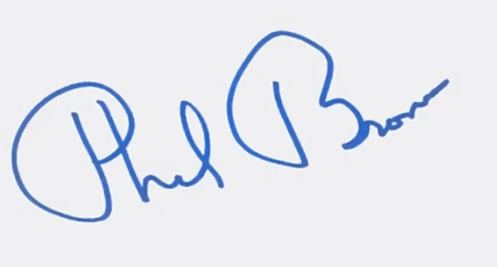 Phil Brown autograph
