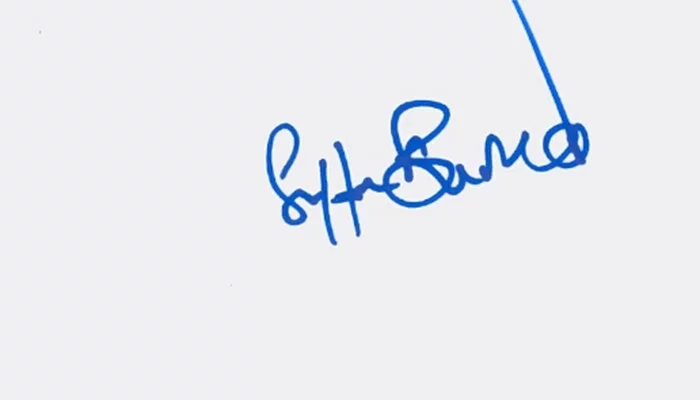 Saffron Burrows autograph