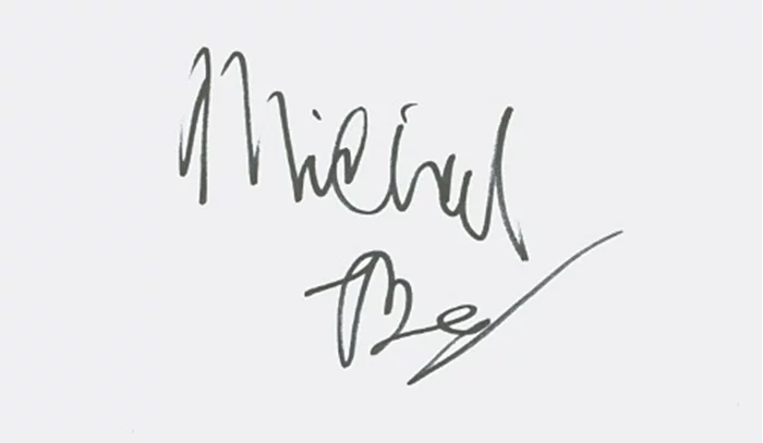 Michael Bay autograph