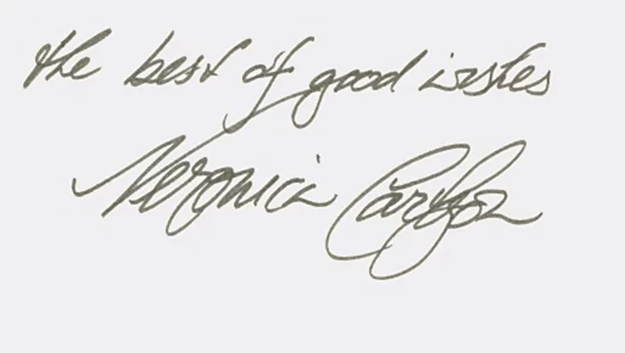 Veronica Carlson autograph