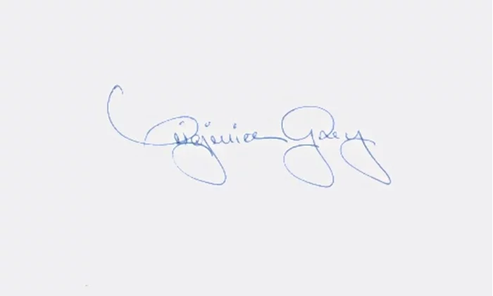 Virginia Grey autograph