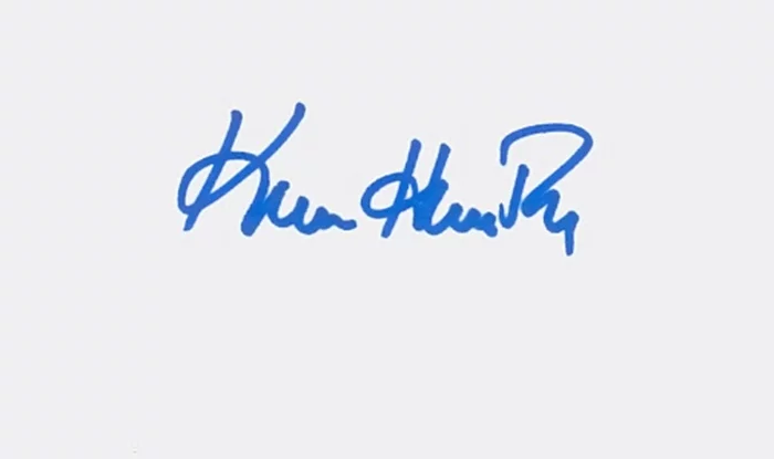 Kim Hunter autograph
