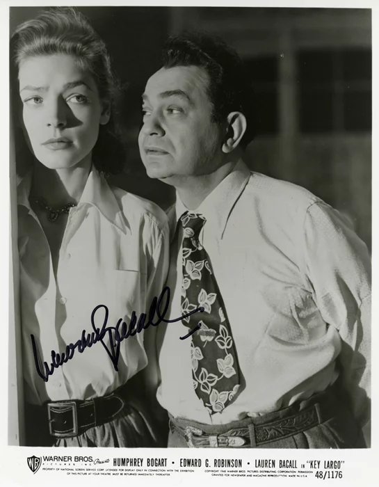 Lauren Bacall autograph