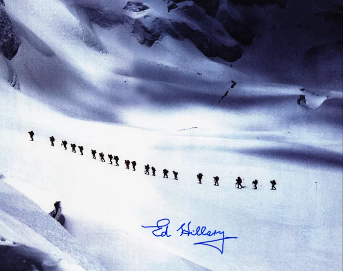 Sir Edmund Hillary autograph