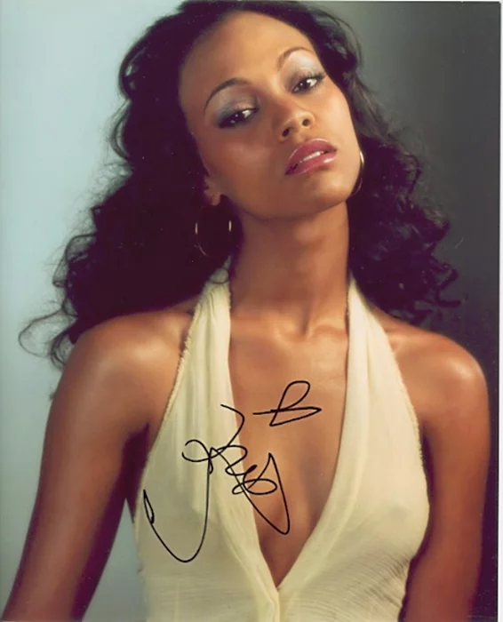 Zoe Saldana autograph