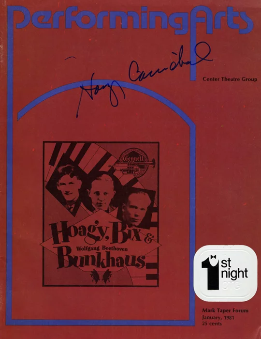 Hoagy Carmichael autograph