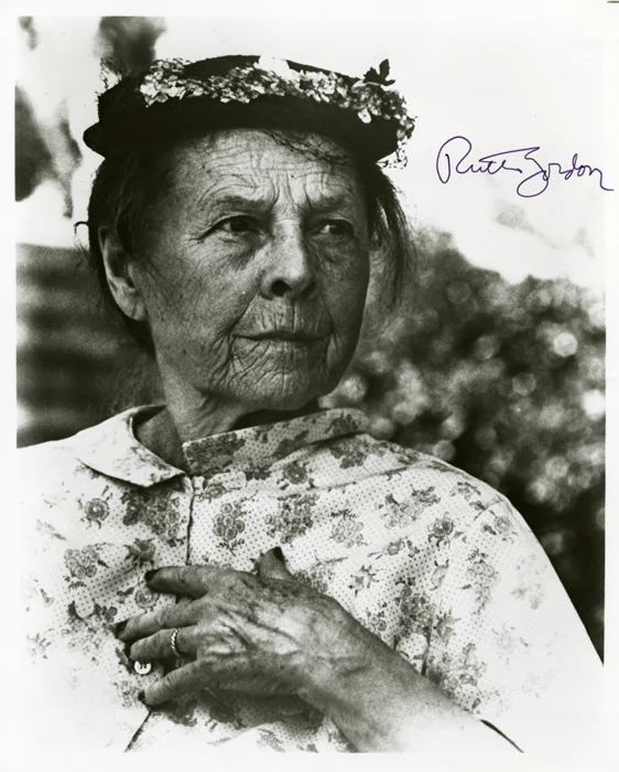 Ruth Gordon autograph