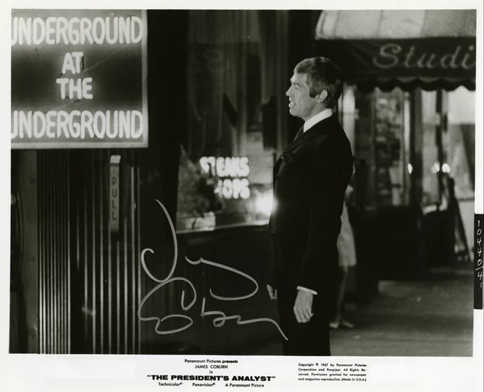 James Coburn autograph