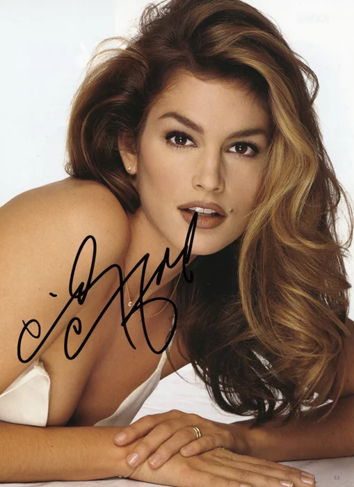 Cindy Crawford autograph