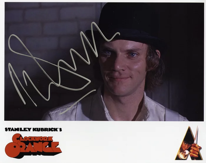 Malcolm McDowell autograph