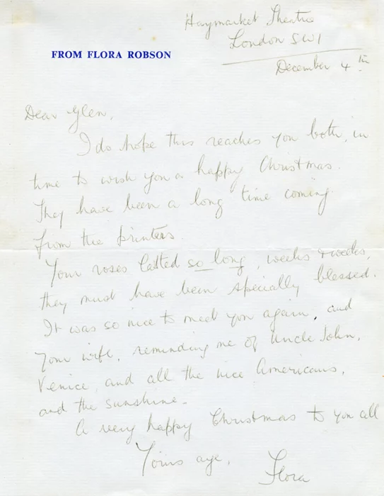 Flora Robson autograph
