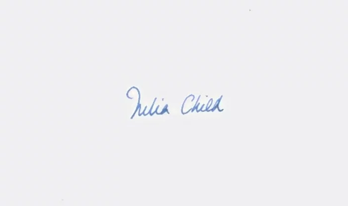 Julia Child autograph
