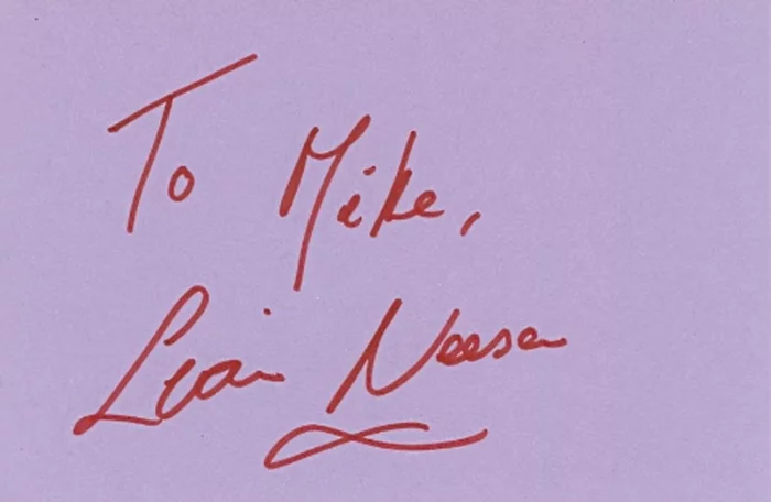 Liam Neeson autograph