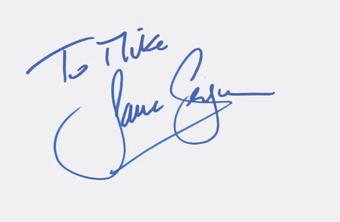 Jane Seymour autograph