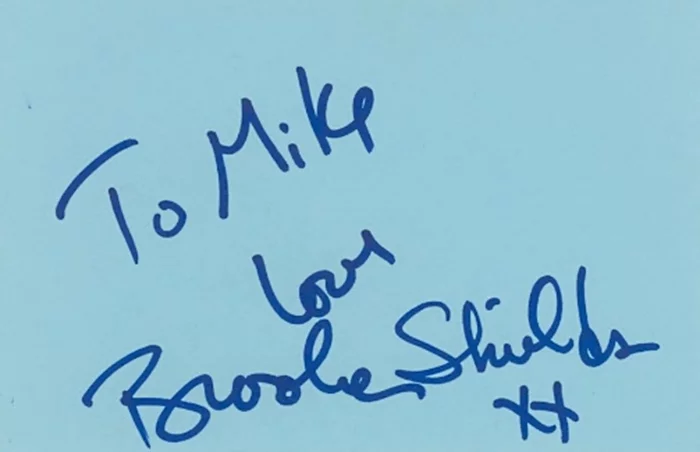 Brooke Shields autograph