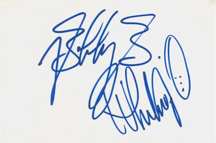 Whitney Houston & Bobby Brown autograph