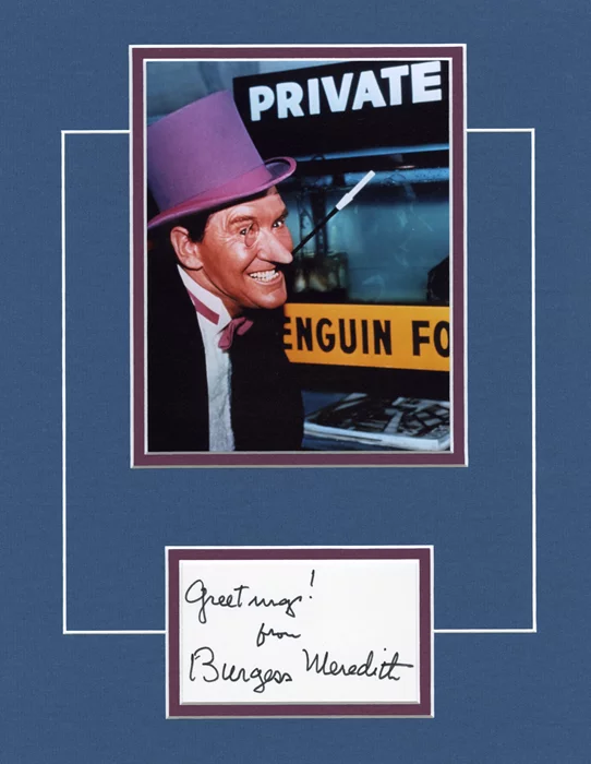 Burgess Meredith autograph