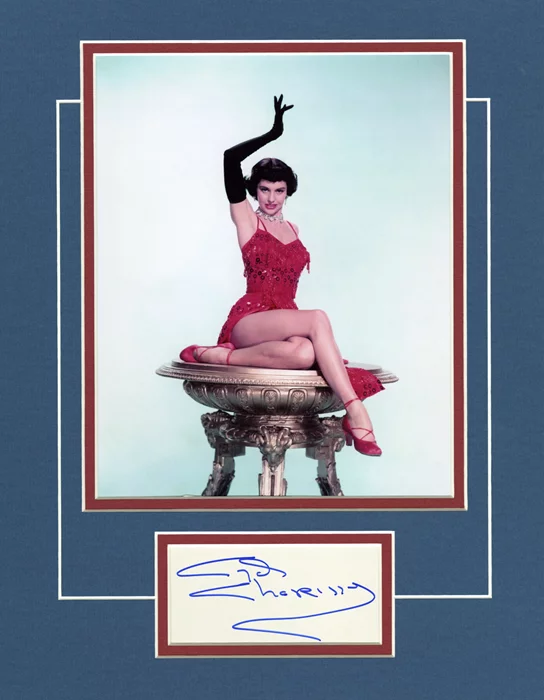 Cyd Charisse autograph