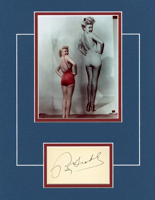 Betty Grable autograph