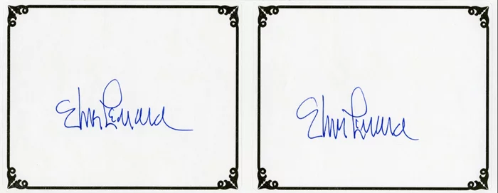 Elmore Leonard autograph