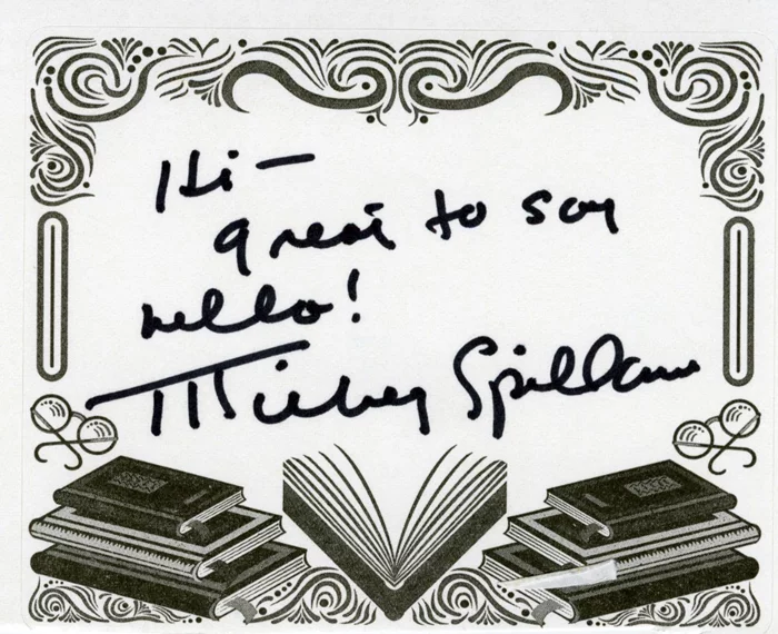 Mickey Spillane autograph