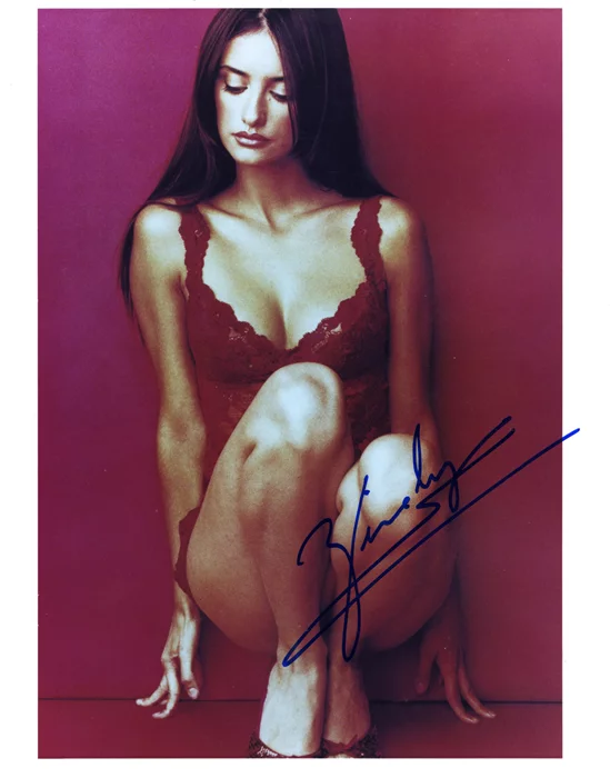 Penelope Cruz autograph
