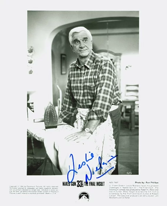 Leslie Nielsen autograph