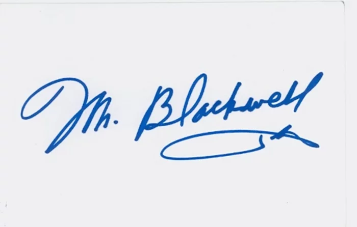 Mr. Blackwell autograph