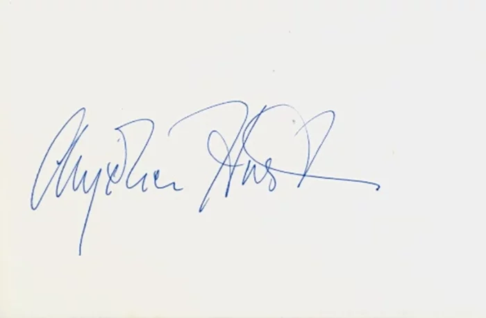 Anjelica Huston autograph