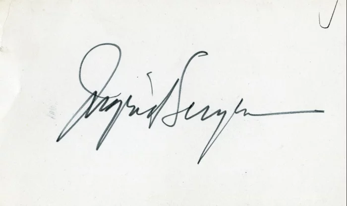 Ingrid Bergman autograph