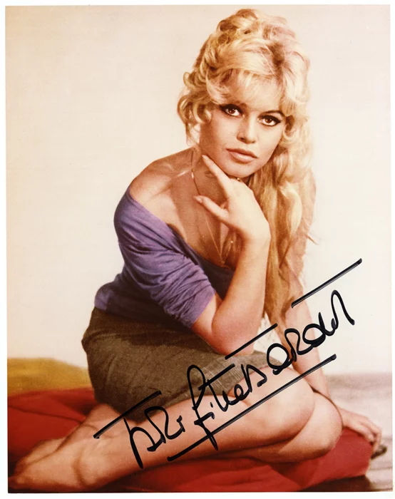 Brigitte Bardot autograph