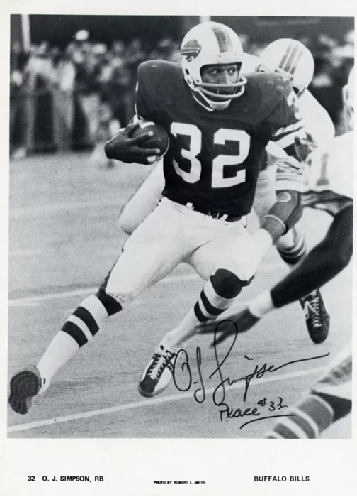 O. J. Simpson autograph