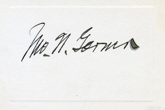 John N. Garner autograph