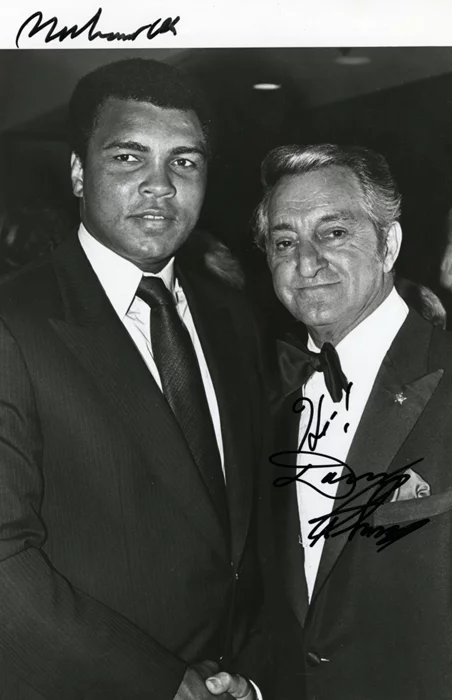 Muhammad Ali and Danny Thomas autograph