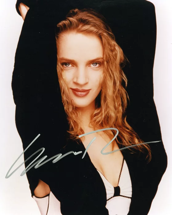 Uma Thurman autograph