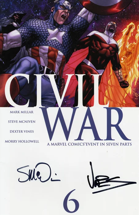 Steve McNiven & Dexter Vines autograph
