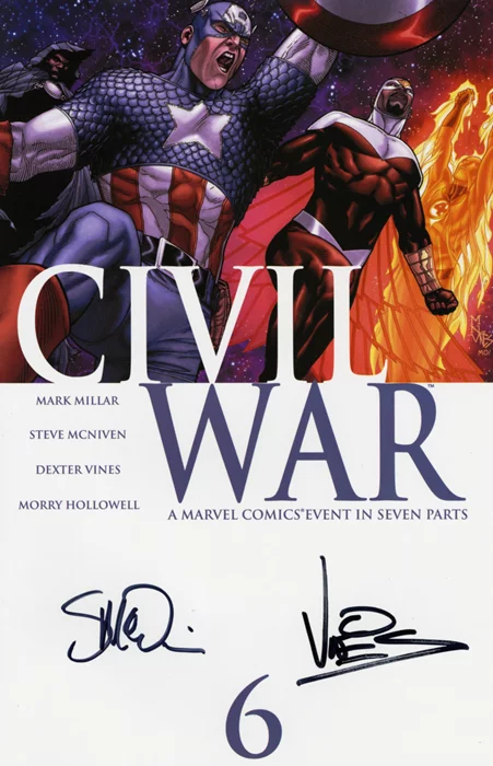 Steve McNiven & Dexter Vines autograph