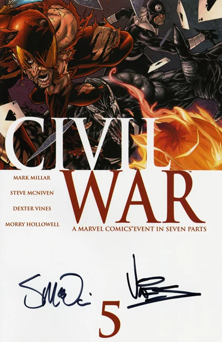 Steve McNiven & Dexter Vines autograph
