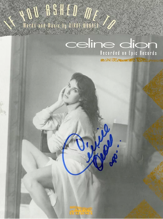 Celine Dion autograph