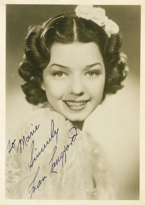 Frances Langford autograph